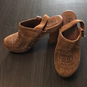 Tory Burch suede clogs
